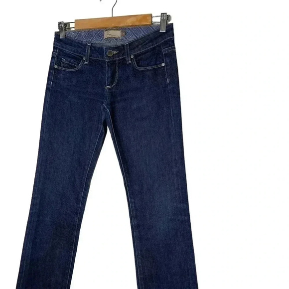PAIGE ‘Blue Heights’ Premium Denim Low Rise Blue Wash Denim Jeans  Size 25 - Picture 4 of 8
